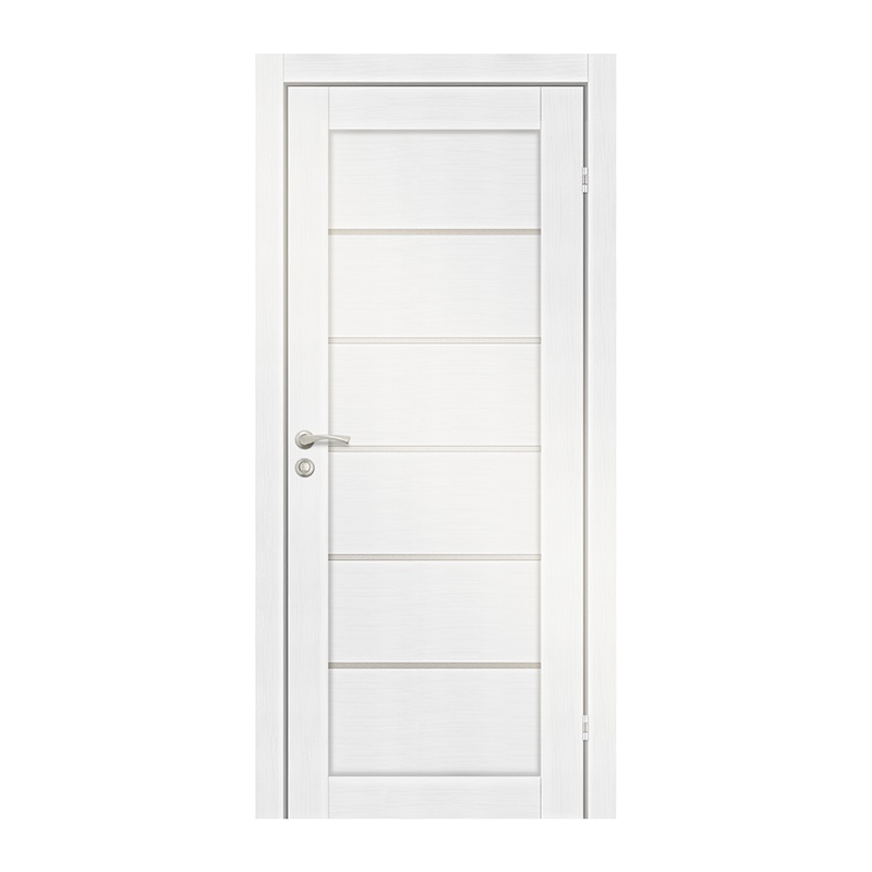 Полотно дверное Olovi Симпл, со стеклом, дуб белоснежный, б/п, б/ф (600х2000 мм)